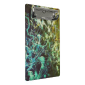 Colorful Noise Photo Abstract Electric Light Green Mini Klemmbrett (Schrägansicht)