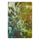 Colorful Noise Photo Abstract Electric Light Green Mini Klemmbrett (Rückseite)