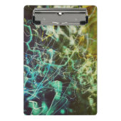 Colorful Noise Photo Abstract Electric Light Green Mini Klemmbrett (Vorderseite)