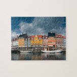 Colorful Nyhavn Waterfront Copenhagen Denmark Puzzle<br><div class="desc">This stunning city themed jigsaw puzzle features the beautiful canal waterfront of Nyhavn in Denmark. #nyhavn #jigsawpuzzle #stockingstuffers #games</div>