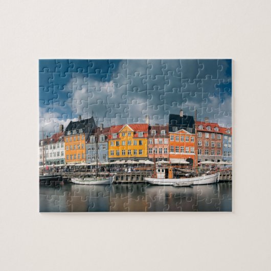 Colorful Nyhavn Waterfront Copenhagen Denmark Puzzle (Horizontal)