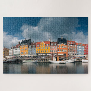 Colorful Nyhavn Waterfront Copenhagen Denmark Puzzle