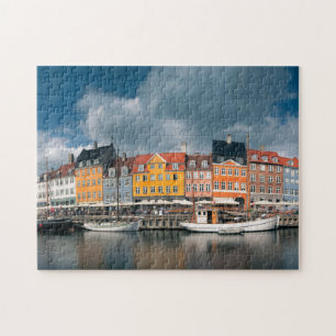 Colorful Nyhavn Waterfront Kopenhagen Dänemark Puzzle