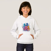 Colorful Octopus Fishing – Kids’ Hoodie (Vorne ganz)