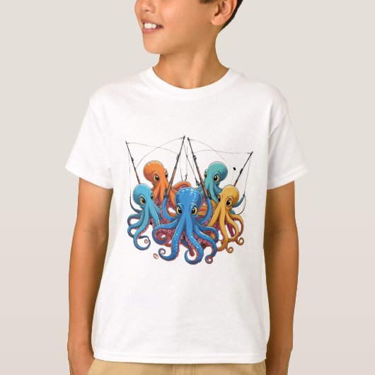 Colorful Octopus Kids Tee (Vorderseite)