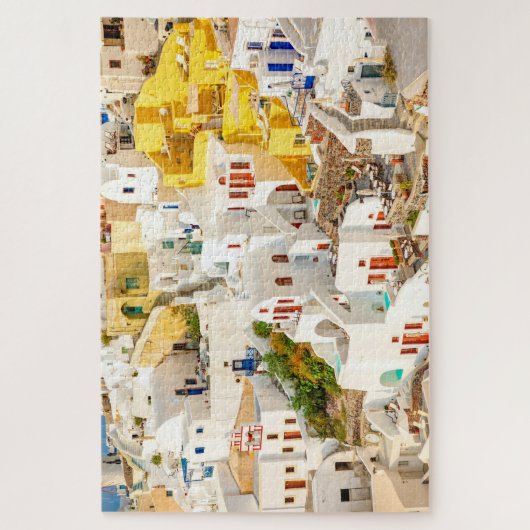 Colorful Oia Village Santorini Griechenland Puzzle (Vertikal)