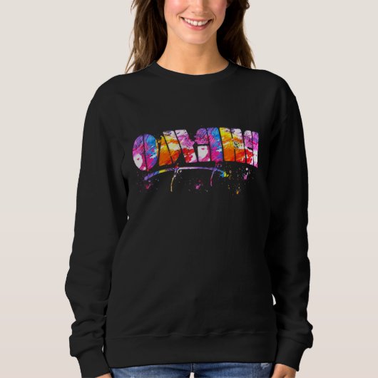 Colorful Omaha Lettering Watercolor Omaha Sweatshirt (Vorderseite)