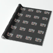 Colorful Oncology Nurse Retro Aesthetic Geschenkpapier (Ungerollt)