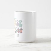 Colorful Oncology Nurse Retro Aesthetic Kaffeetasse (Mittel)