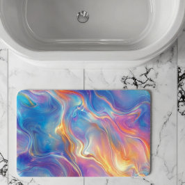 Colorful opal swirly flowing marble texture badematte