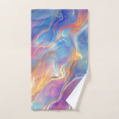 Colorful opal swirly flowing marble texture badhandtuch set (Handtuch)