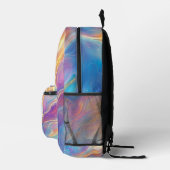 Colorful opal swirly flowing marble texture bedruckter rucksack (Rechts)