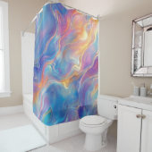 Colorful opal swirly flowing marble texture duschvorhang (Beispiel)
