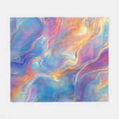 Colorful opal swirly flowing marble texture fleecedecke (Vorderseite (Horizontal))
