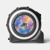 Colorful opal swirly flowing marble texture maßband (Vorderseite)