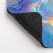 Colorful opal swirly flowing marble texture mousepad (Ecke)