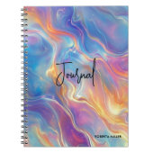 Colorful opal swirly flowing marble texture notizblock (Vorderseite)