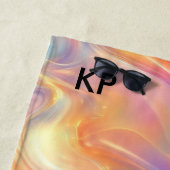 Colorful opal swirly flowing marble texture strandtuch (Beispiel)