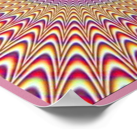 Colorful Optical Illusion - Eye Trick Poster (Ecke)