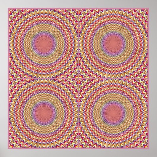 Colorful Optical Illusion - Eye Trick Poster (Vorne)