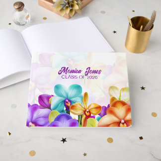 Colorful Orchids Graduation Gästebuch