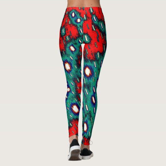 Colorful Organic Pattern Leggings (Rückseite)
