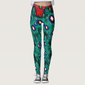 Colorful Organic Pattern Leggings (Vorderseite)