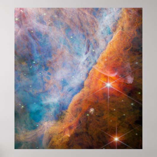Colorful Orion Bar | Orion Nebula | JWST Poster (Vorne)