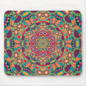 Colorful Ornate Kaleidoscope Mandala Pattern Mousepad (Vorne)