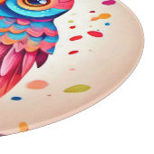 Colorful Owl Branch Art Schneidebrett (Ecke)