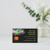 Colorful Paint Splatter Home Painting Painter Visitenkarte (Stehend Vorderseite)