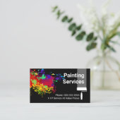 Colorful Paint Splatter Home Painting Visitenkarte (Stehend Vorderseite)