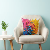 Colorful Paint Splatter Pillow Kissen (Stuhl )