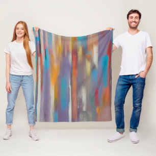 Colorful paint streaks fleecedecke