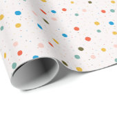 Colorful painted dots and confetti geschenkpapier (Rolleneckpunkt)