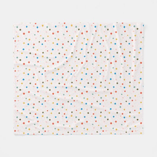 Colorful Painted Dots Fleecedecke (Vorderseite (Horizontal))