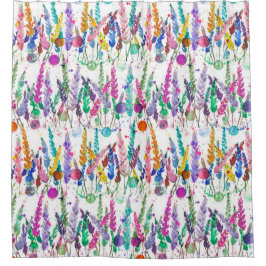 Colorful Painting Flowers Duschvorhang