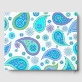 Colorful Paisley All Purpose Custom Guest Book Gästebuch (Rückseite)