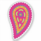 Colorful Paisley Aufkleber (Vorderseite)