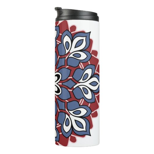 Colorful Paisley Boho Pattern Mug Design Thermosbecher (Nach rechts gedreht)