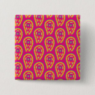 Colorful Paisley Button