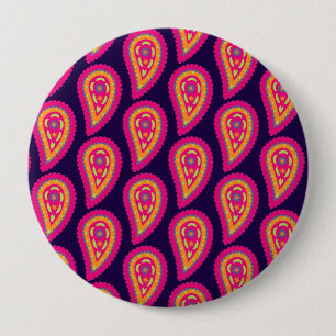 Colorful Paisley Button