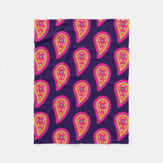 Colorful Paisley Fleecedecke (Vorderseite)