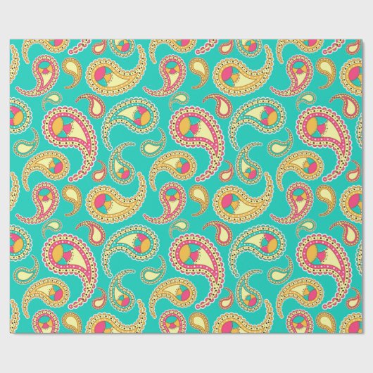 Colorful Paisley Geschenkpapier (Flach)