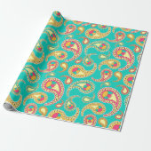 Colorful Paisley Geschenkpapier (Ungerollt)