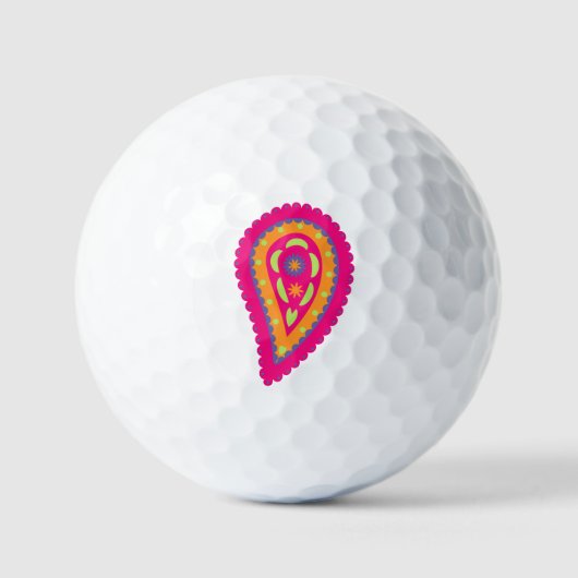 Colorful Paisley Golfball (Vorderseite)