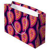 Colorful Paisley Große Geschenktüte (Rückseite Schrägansicht)