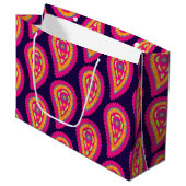 Colorful Paisley Große Geschenktüte (Vorderseite Schrägansicht)