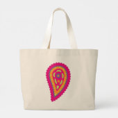 Colorful Paisley Jumbo Stoffbeutel (Rückseite)