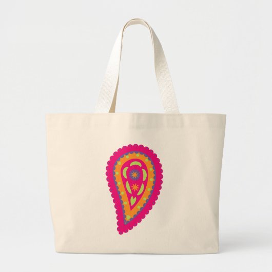 Colorful Paisley Jumbo Stoffbeutel (Vorne)